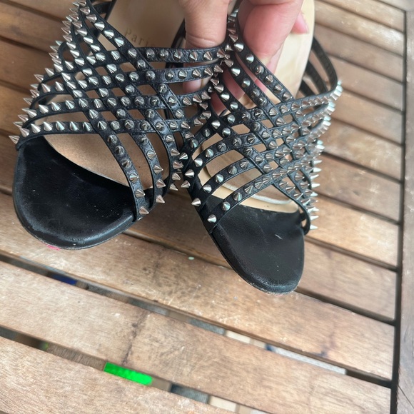 Christian Louboutin heels spike black leather shoes 39 - Picture 5 of 7